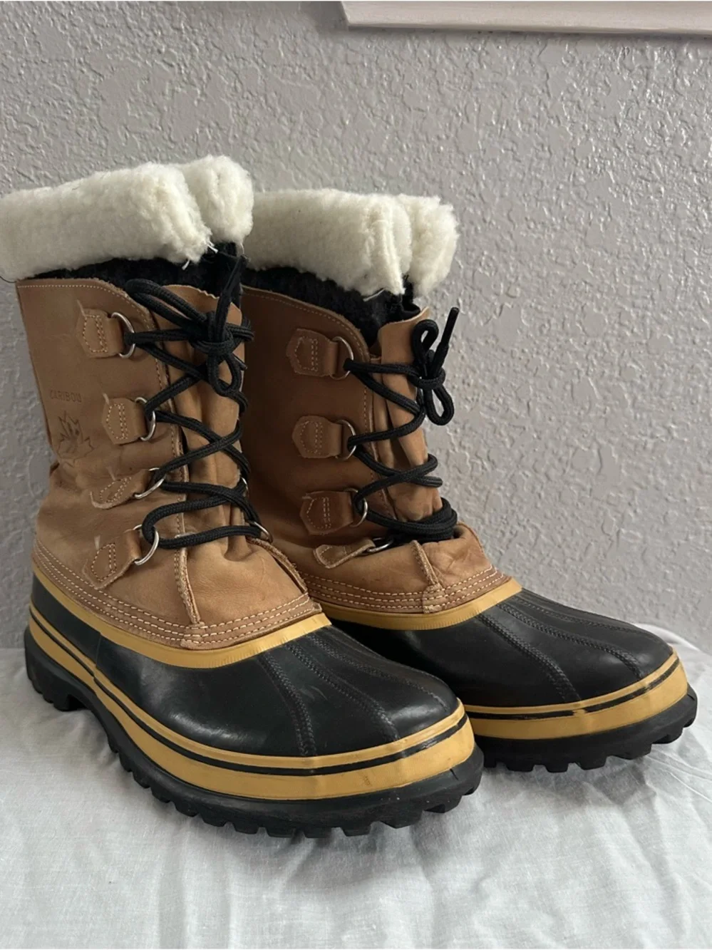 Sorel Caribou Waterproof Snow Boots Men’s 10 Brown Black Winter Duck Boots‎